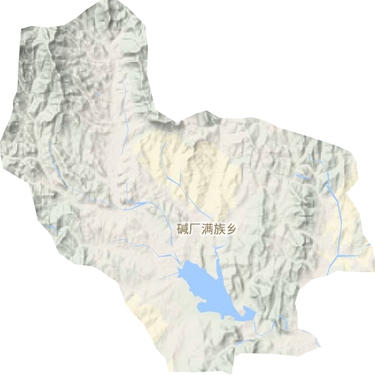 碱厂满族乡地形地图