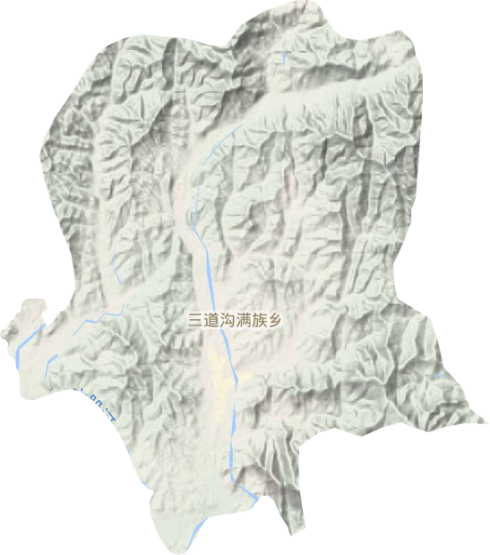 三道沟满族乡地形地图