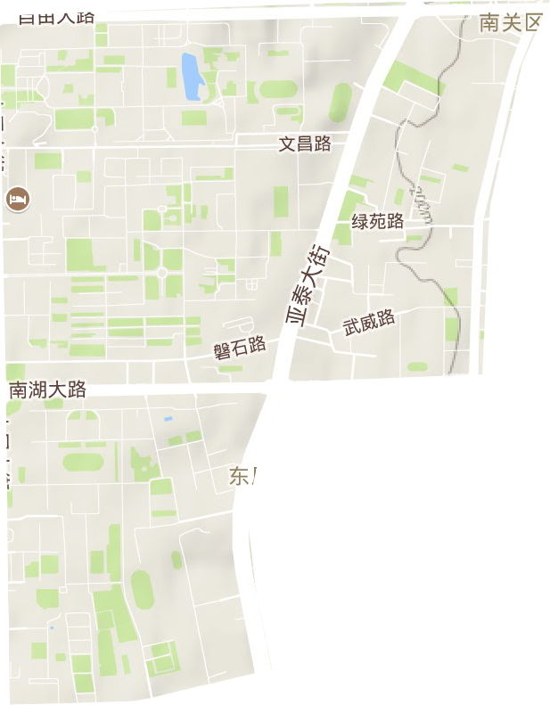 南岭街道地形地图