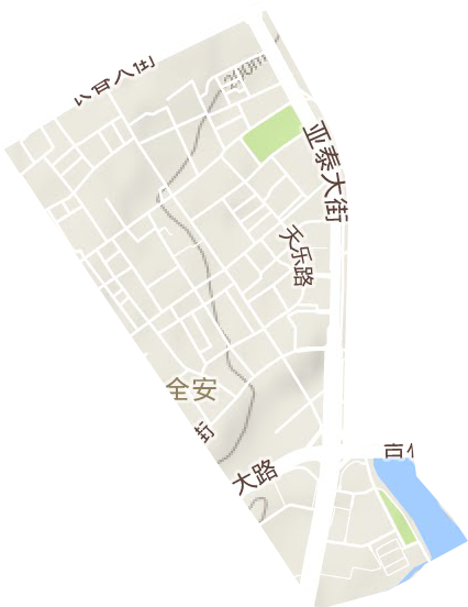全安街道地形地图