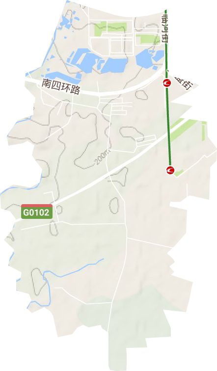 富裕街道地形地图