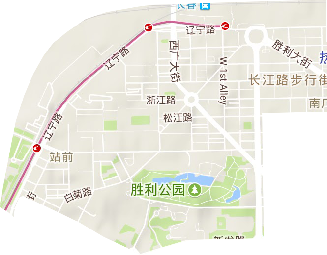 站前街道地形地图