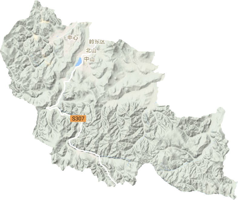 岭东区地形地图