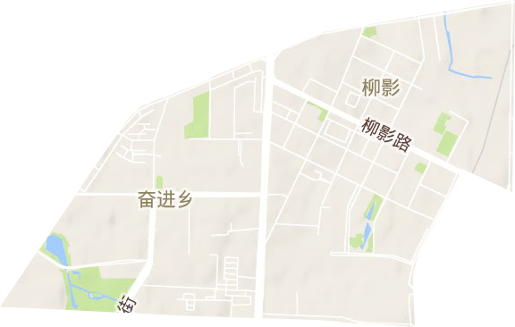柳影街道地形地图
