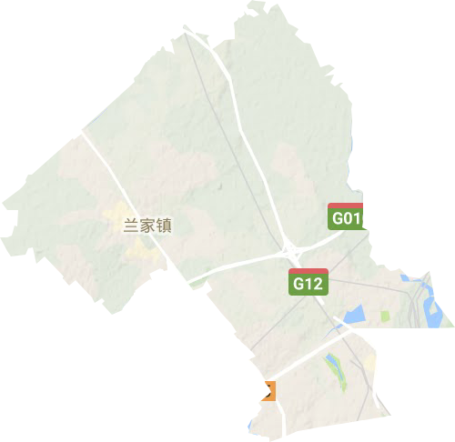 兰家镇地形地图