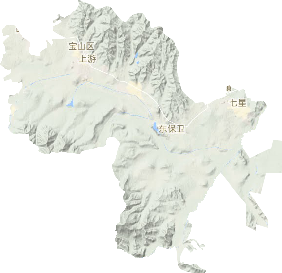 宝山区地形地图