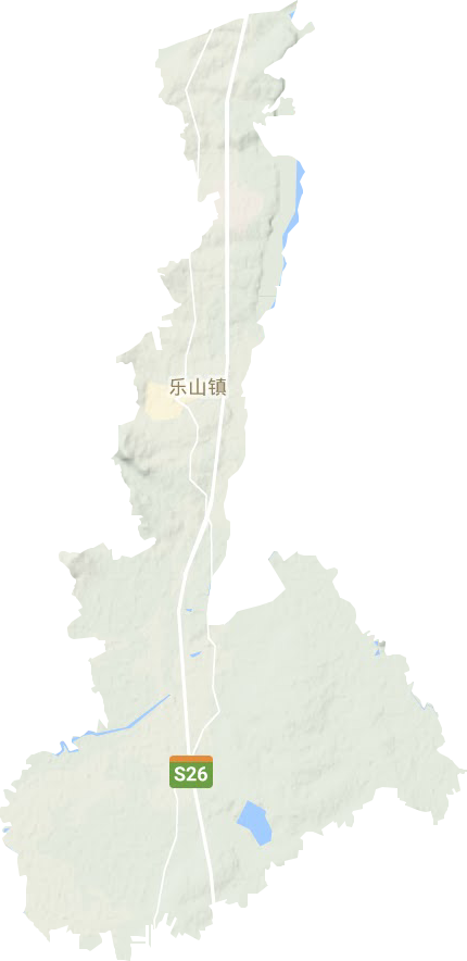乐山镇地形地图