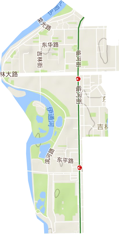 吉林街道地形地图