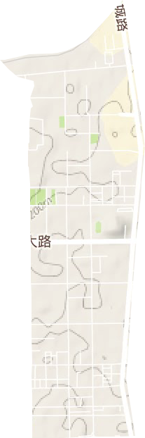 荣光街道地形地图