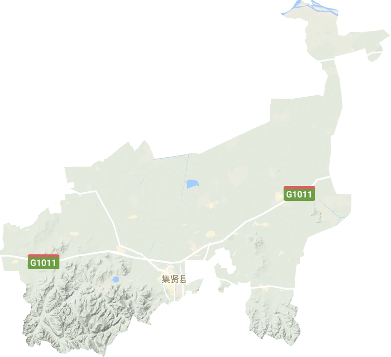 集贤县地形地图