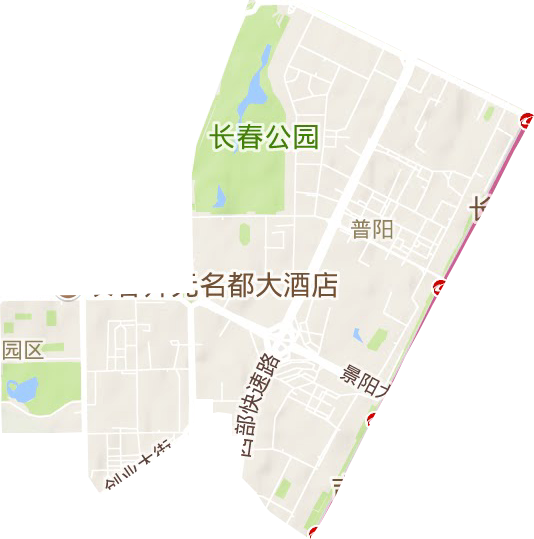春城街道地形地图