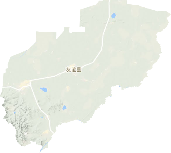友谊县地形地图