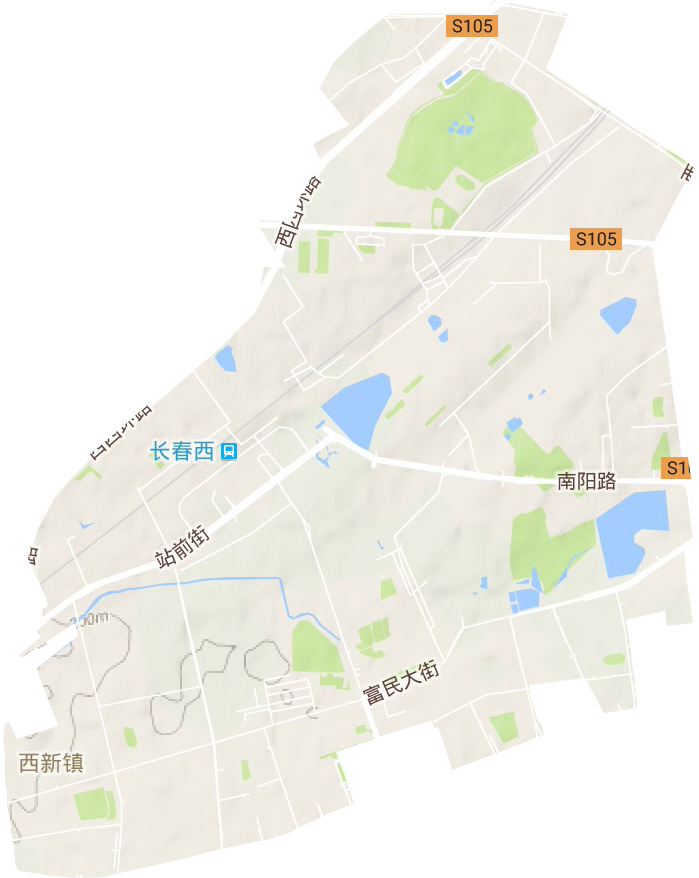 同心街道地形地图