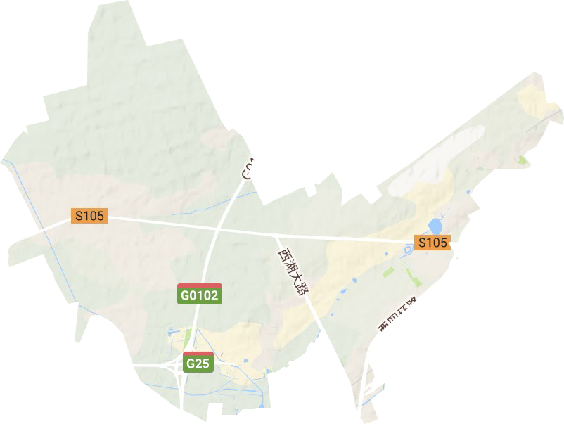 西新镇地形地图