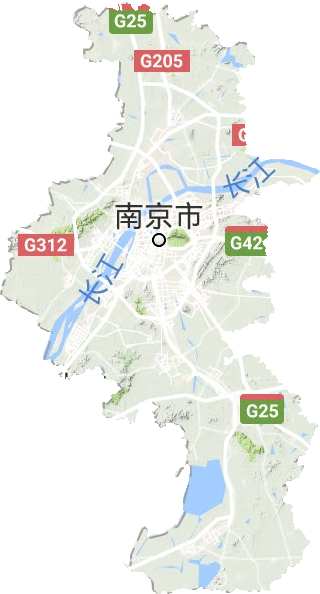 南京市地形地图