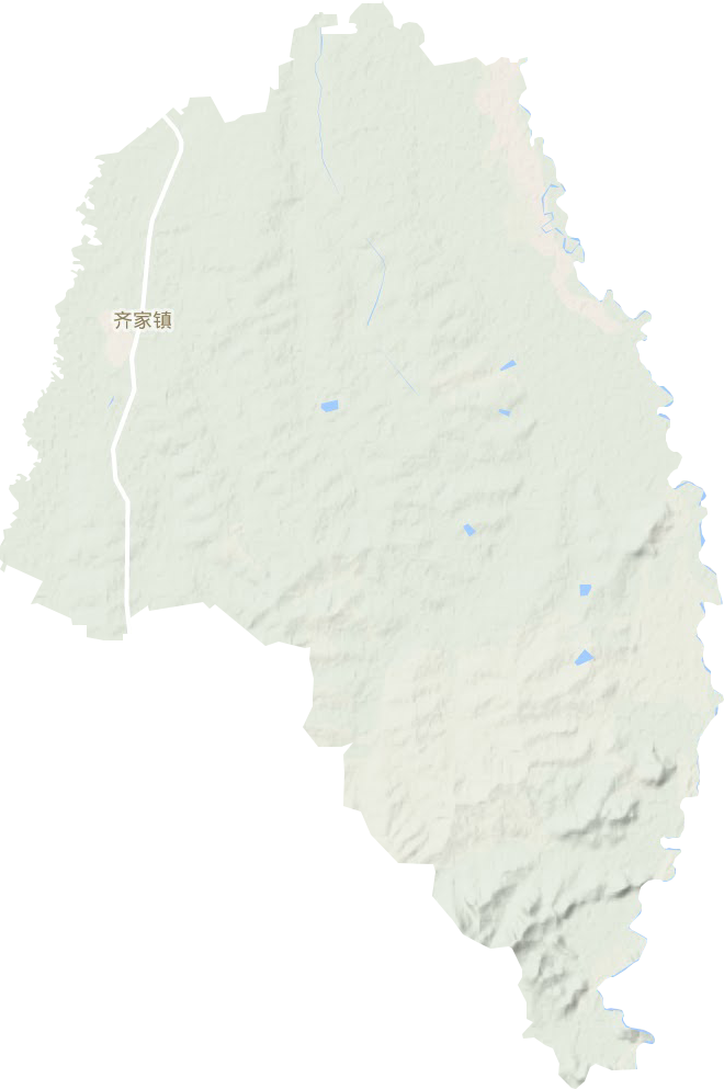 齐家镇地形地图