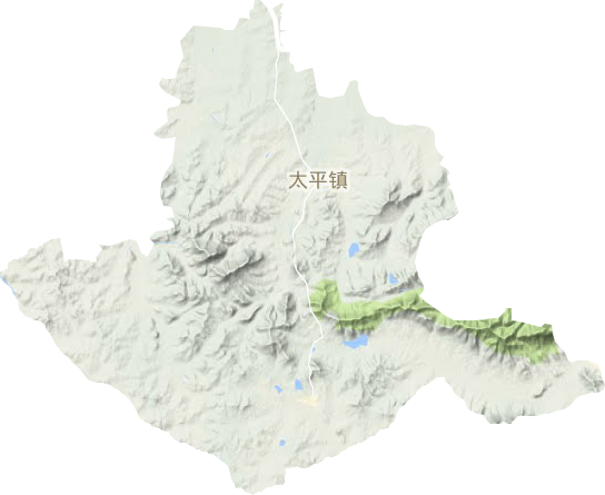 太平镇地形地图