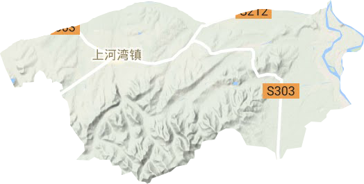 上河湾镇地形地图