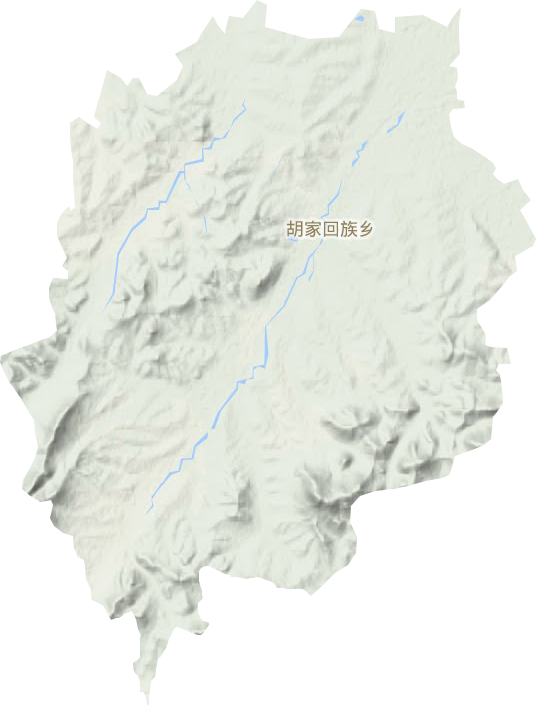 胡家回族乡地形地图