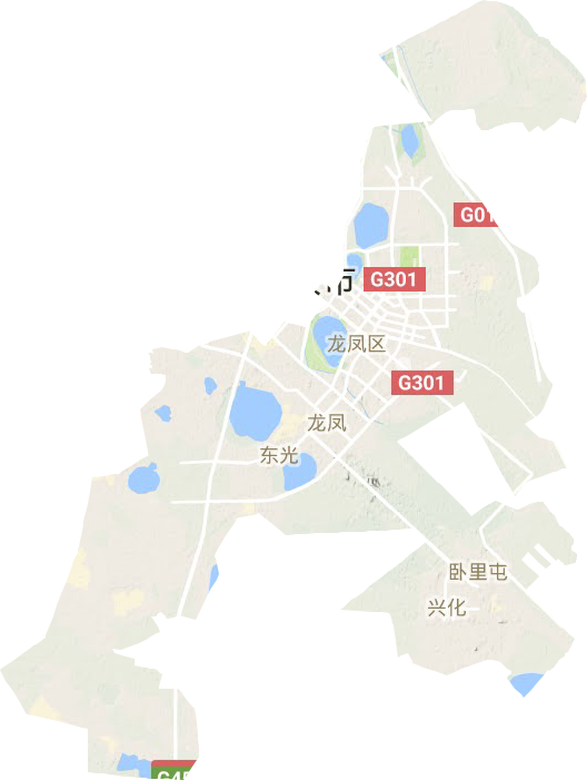 龙凤区地形地图