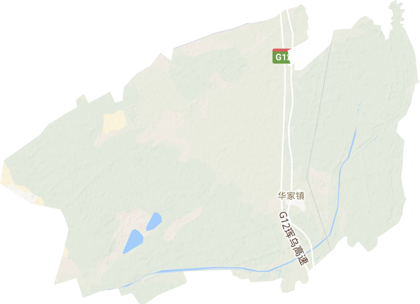 华家镇地形地图