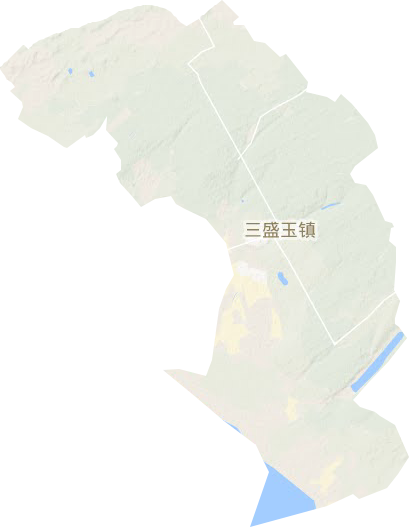三盛玉镇地形地图
