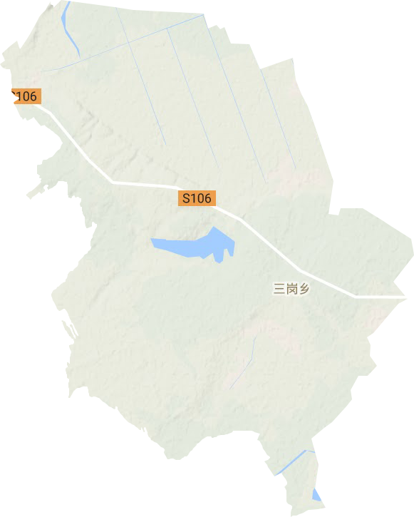 三岗镇地形地图