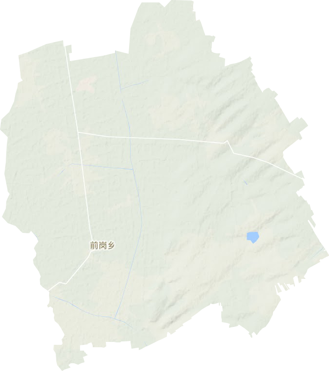 前岗乡地形地图