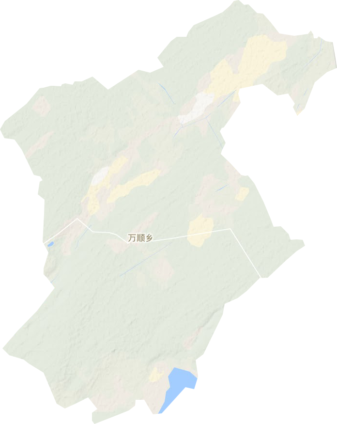 万顺乡地形地图