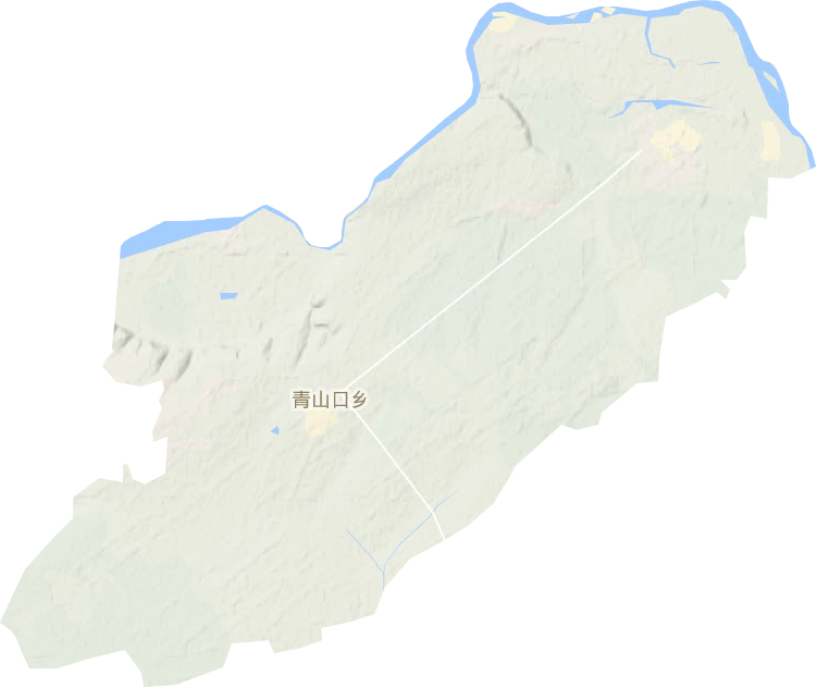 青山口乡地形地图