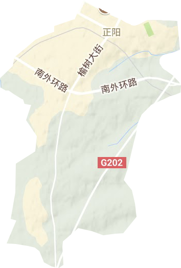 正阳街道地形地图