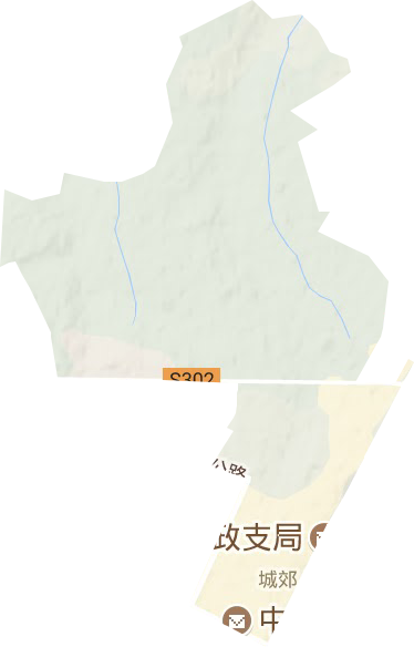 城郊街道地形地图