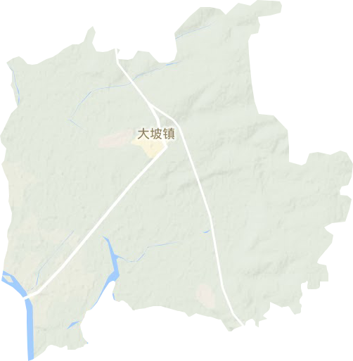 大坡镇地形地图