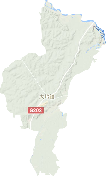 大岭镇地形地图