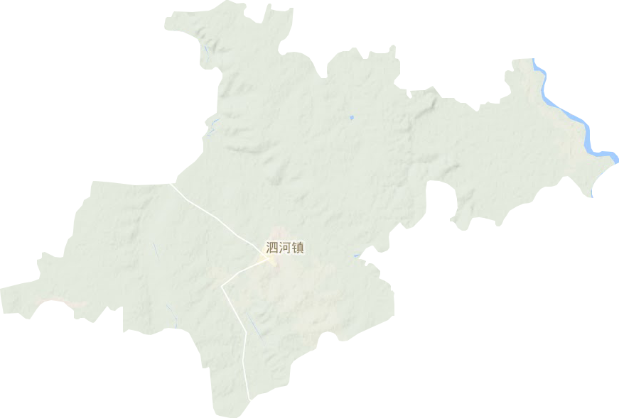 泗河镇地形地图