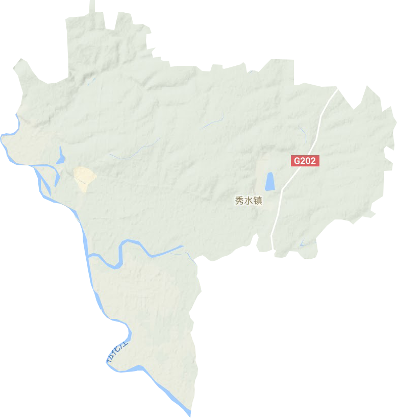 秀水镇地形地图
