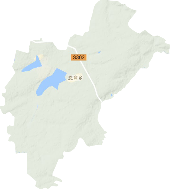 恩育乡地形地图
