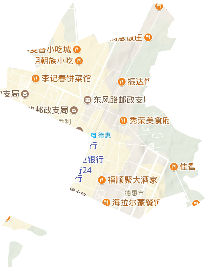 胜利街道地形地图