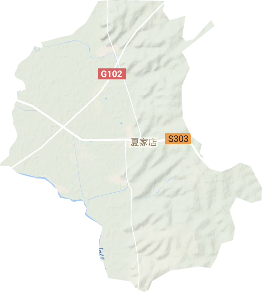 夏家店街道地形地图
