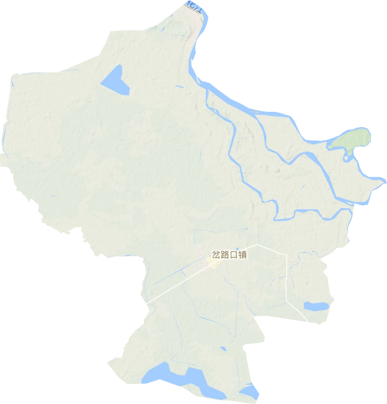 岔路口镇地形地图