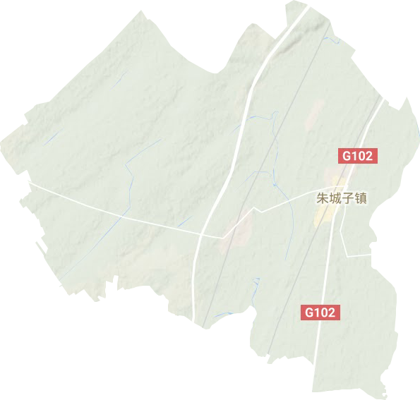 朱城子镇地形地图