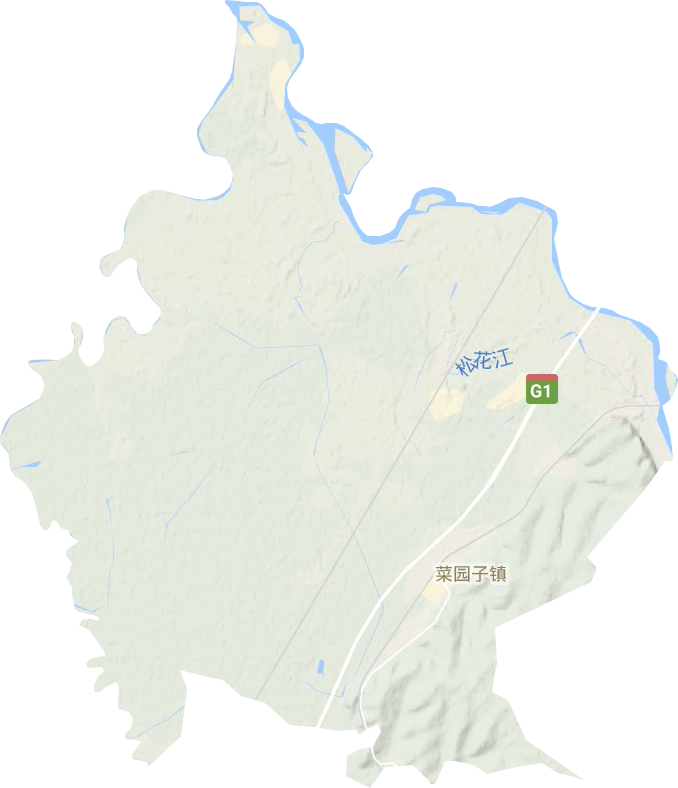菜园子镇地形地图