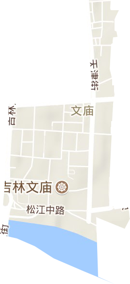 文庙街道地形地图