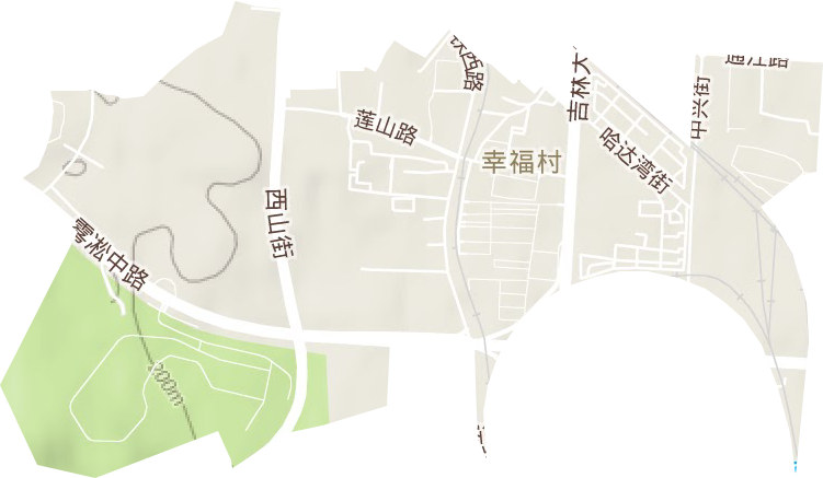 莲花街道地形地图