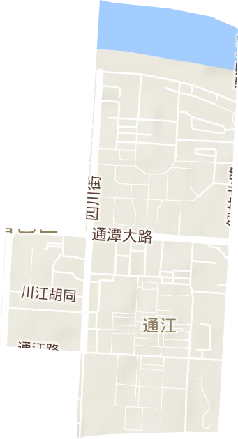 通江街道地形地图