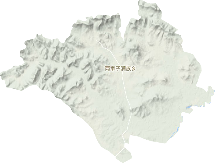 两家子满族乡地形地图