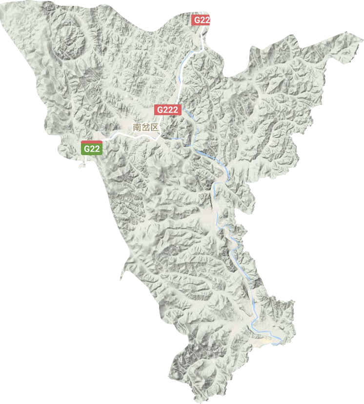 南岔县地形地图