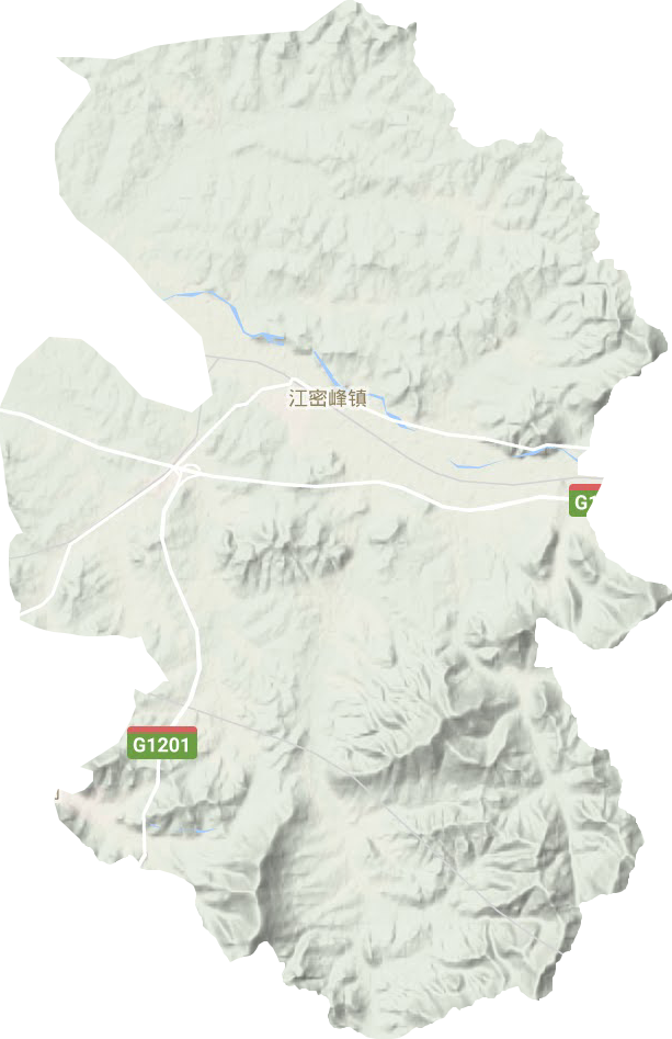 江密峰镇地形地图
