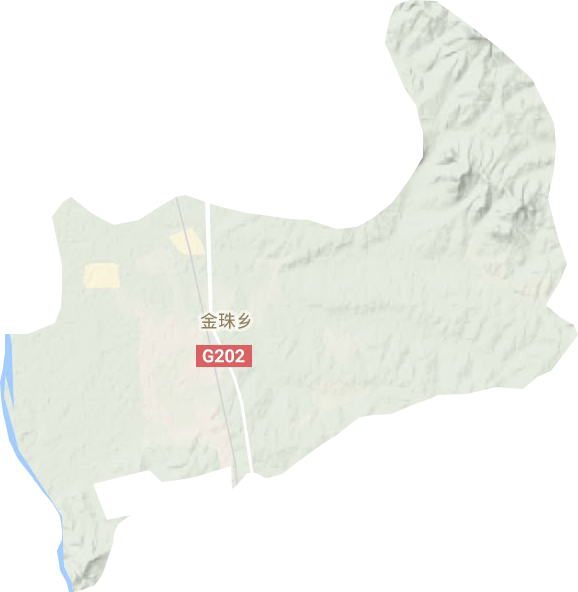 金珠镇地形地图