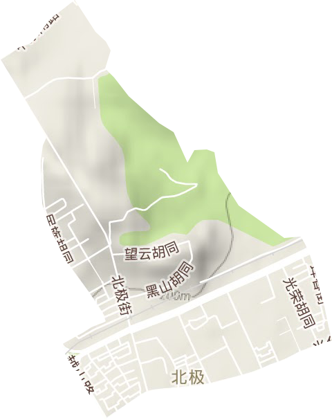 北极街道地形地图